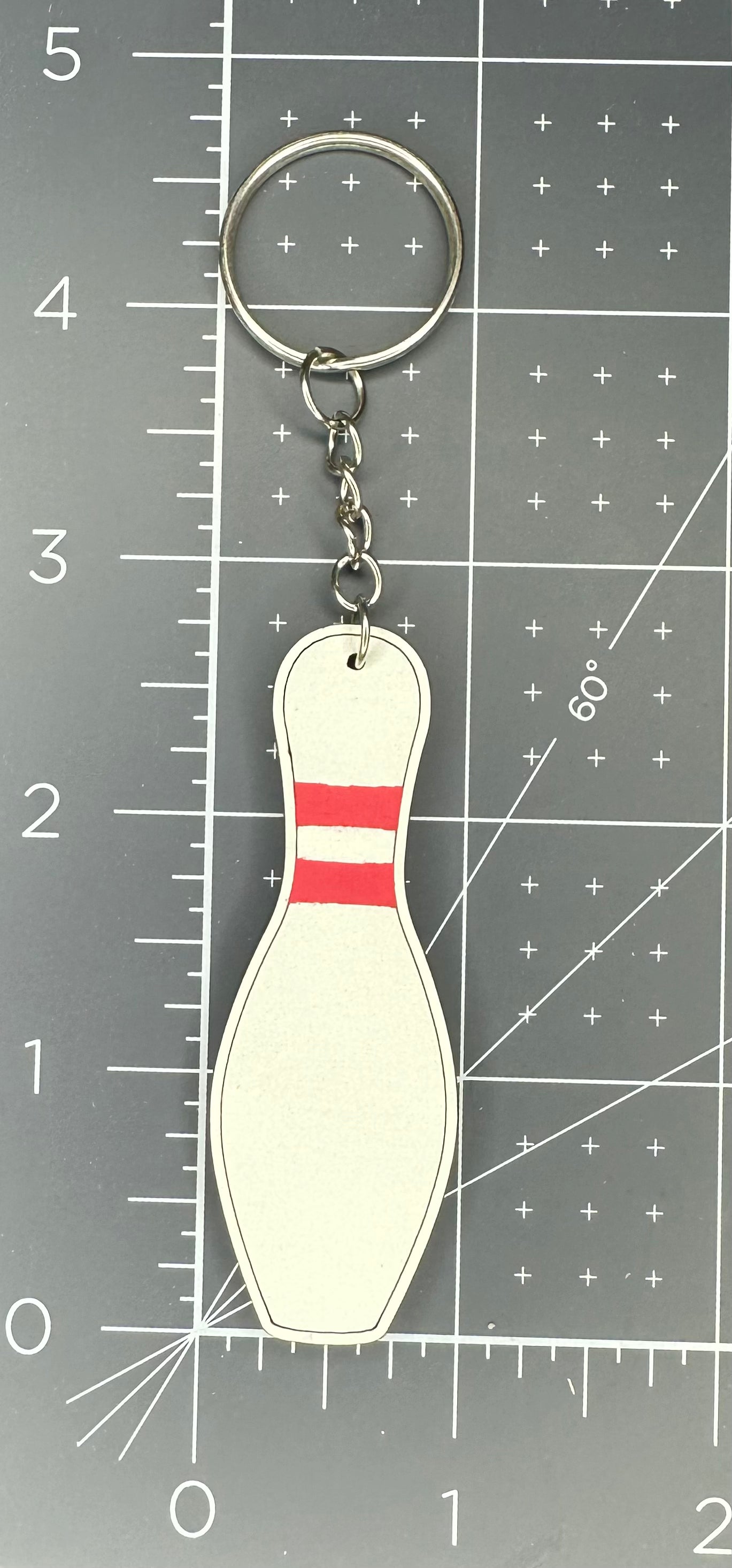Bowling pin keychains (10)