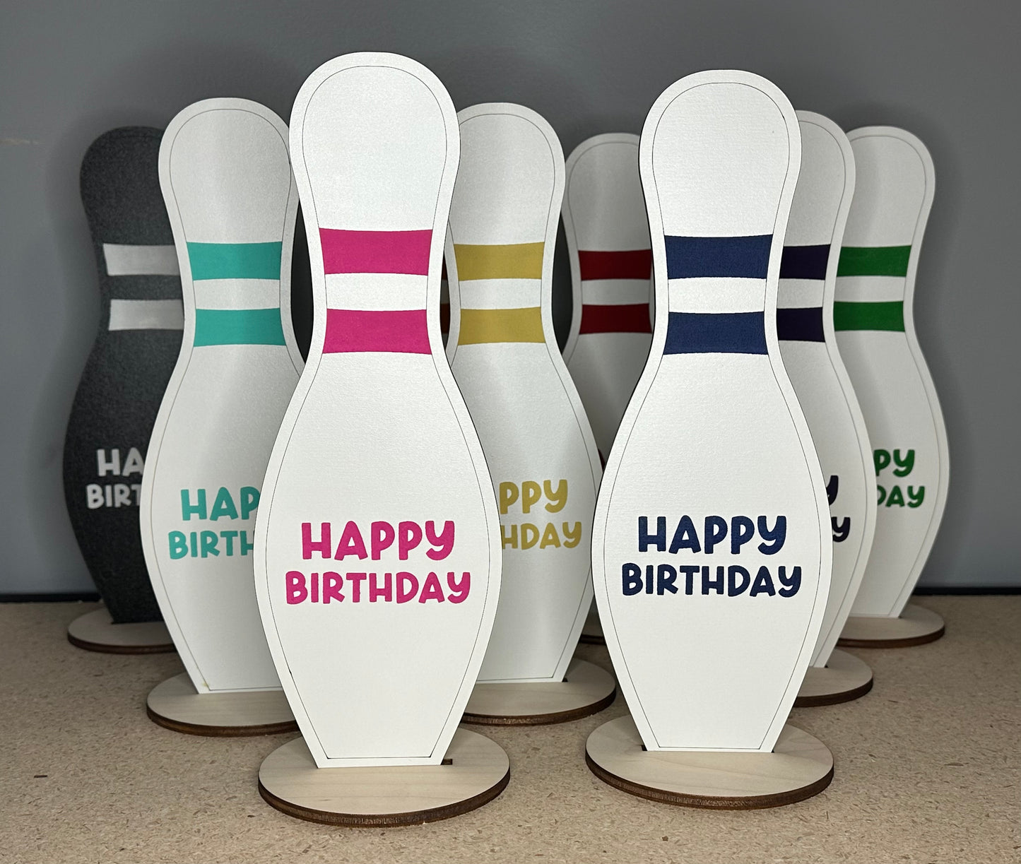 Birthday bowling pin