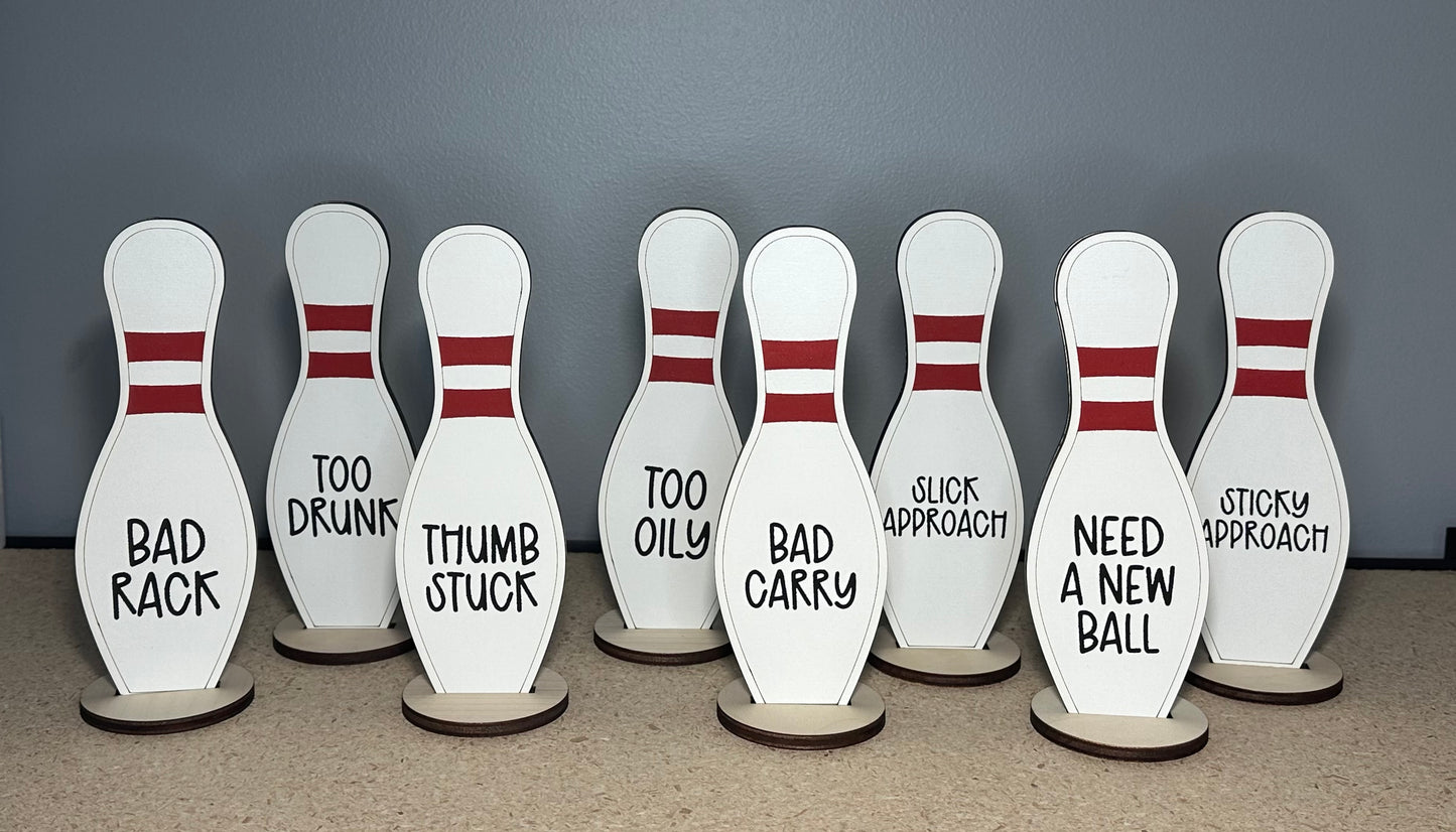 Excuse bowling pins