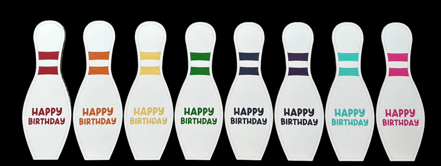 Birthday bowling pin